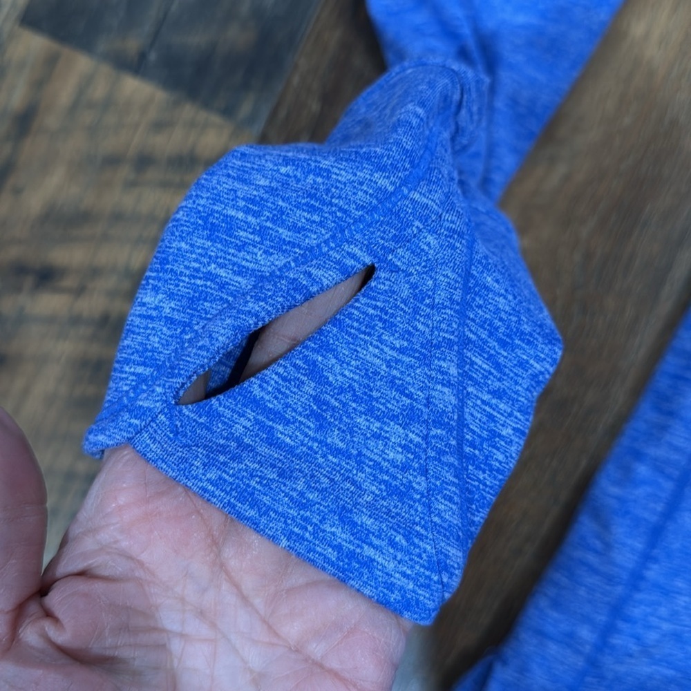 Athleta Uptempo Blue Marled Pullover Hoodie - Picture 3 of 8